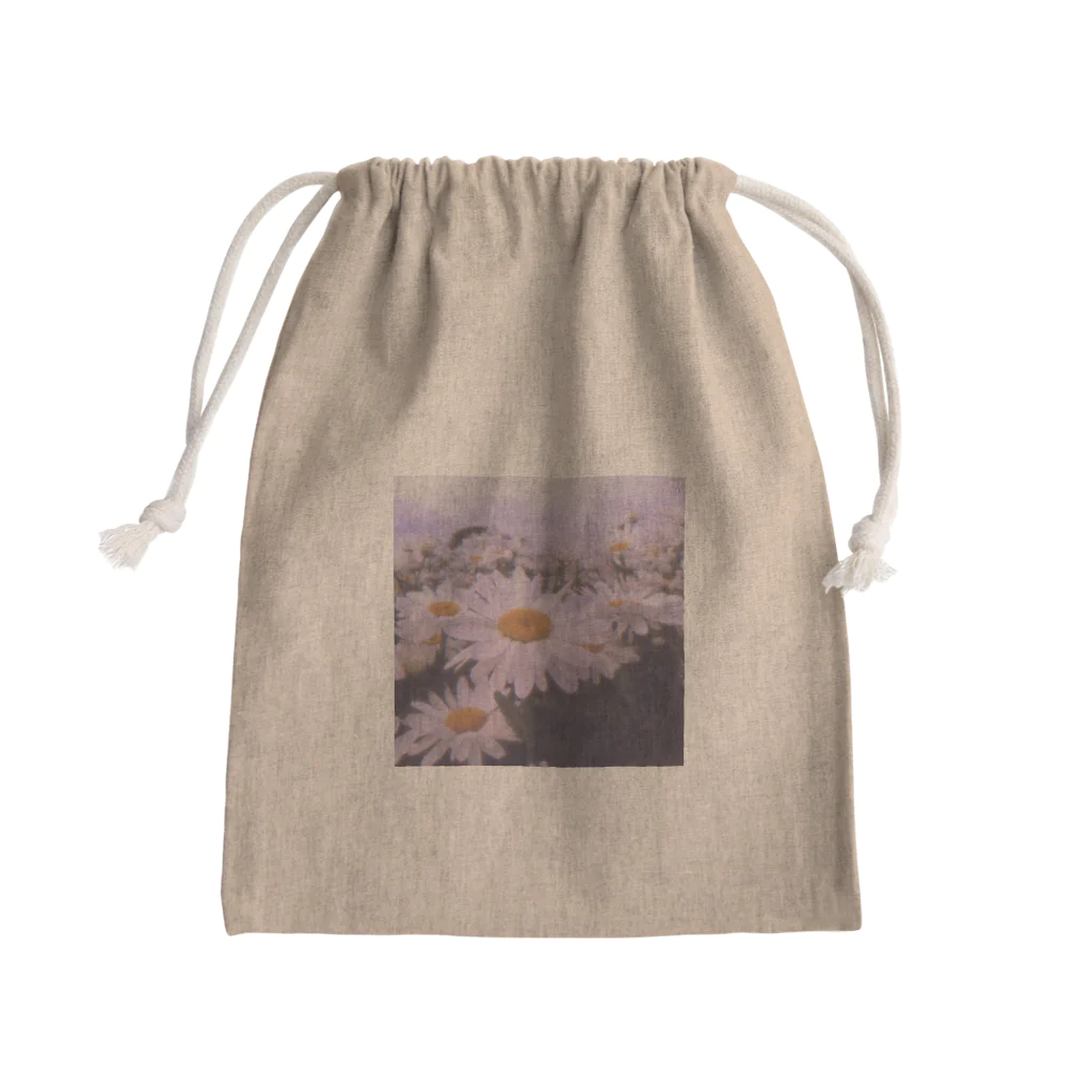 Haunted LabのWhite flowers 白いお花 Mini Drawstring Bag