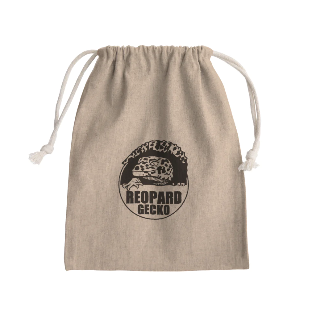 くたくたぷりぷりsuzuri店のレオパードゲッコー Mini Drawstring Bag