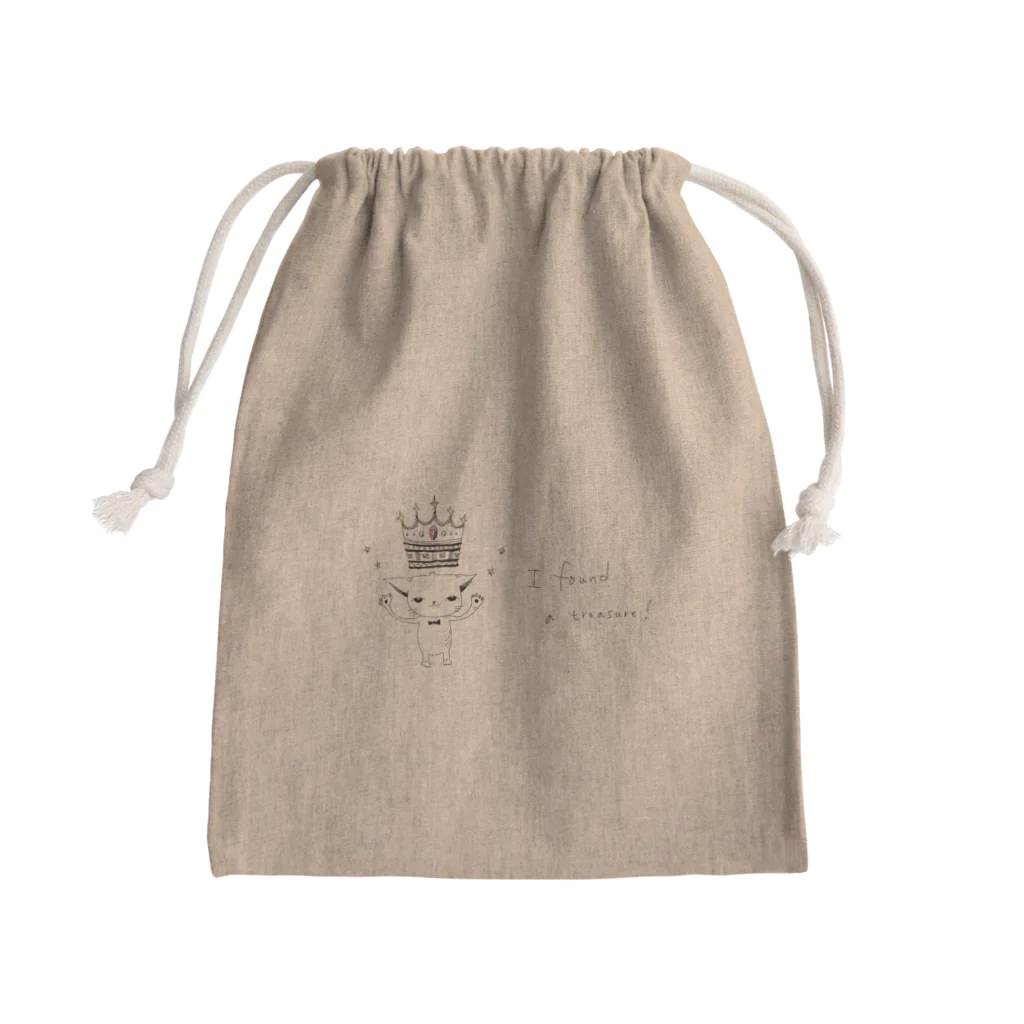 金森 葵のお宝をゲットした猫 Mini Drawstring Bag