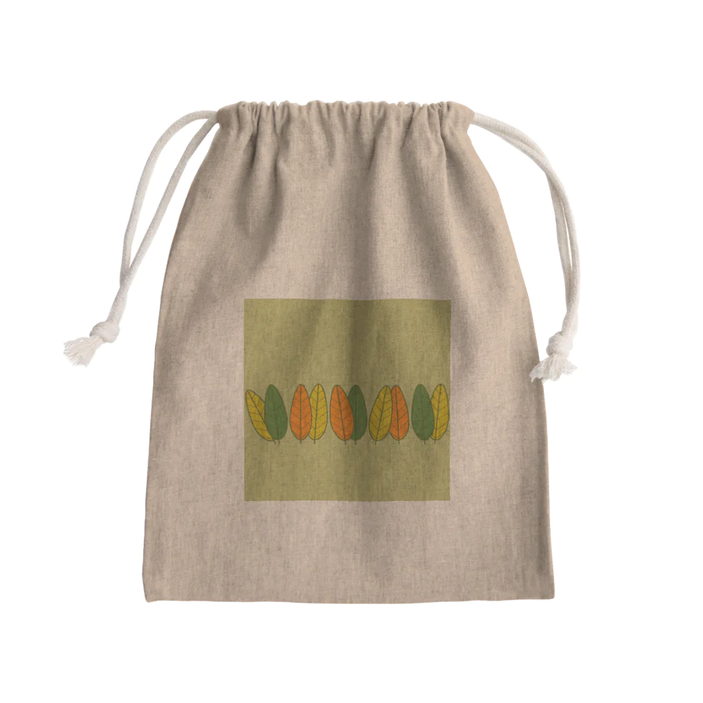 sanasanaの葉っぱちゃん Mini Drawstring Bag
