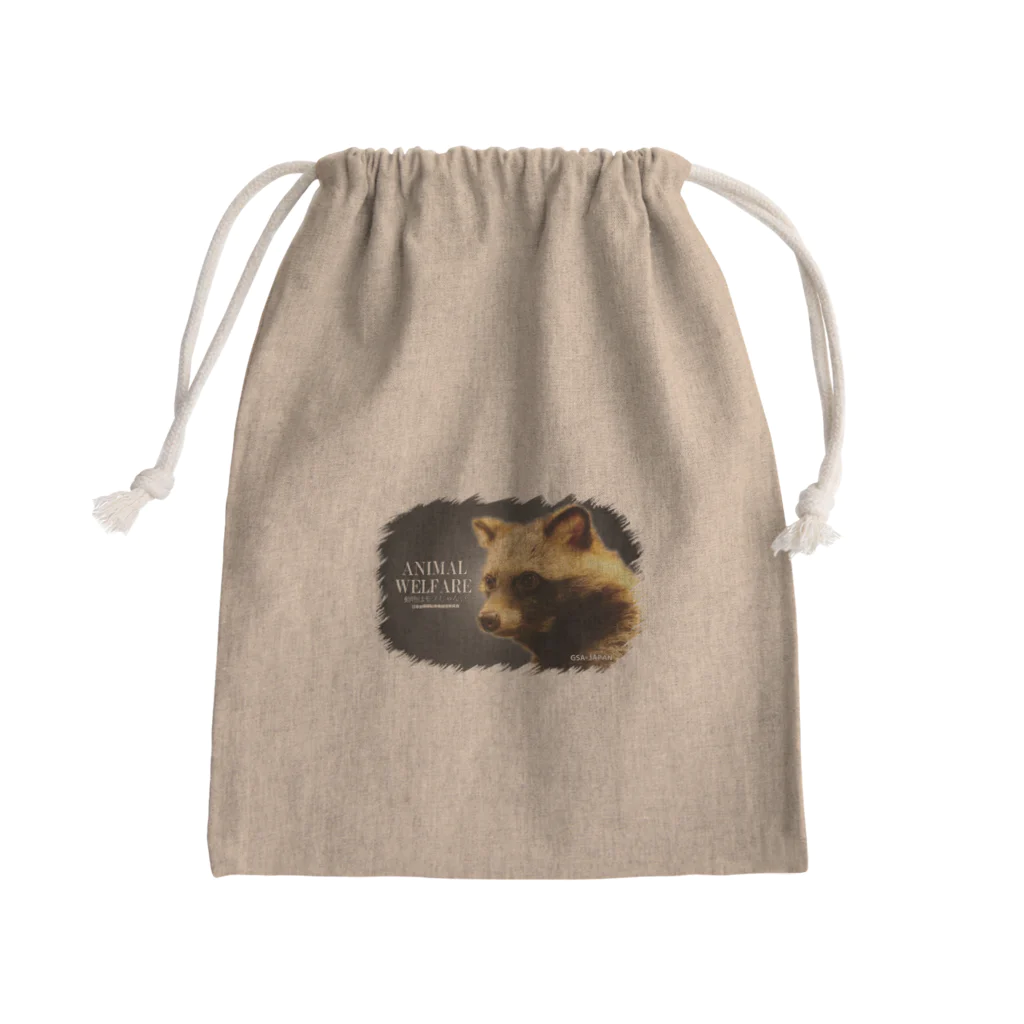 有限会社サイエンスファクトリーのANIMAL WELFARE　たぬき Mini Drawstring Bag