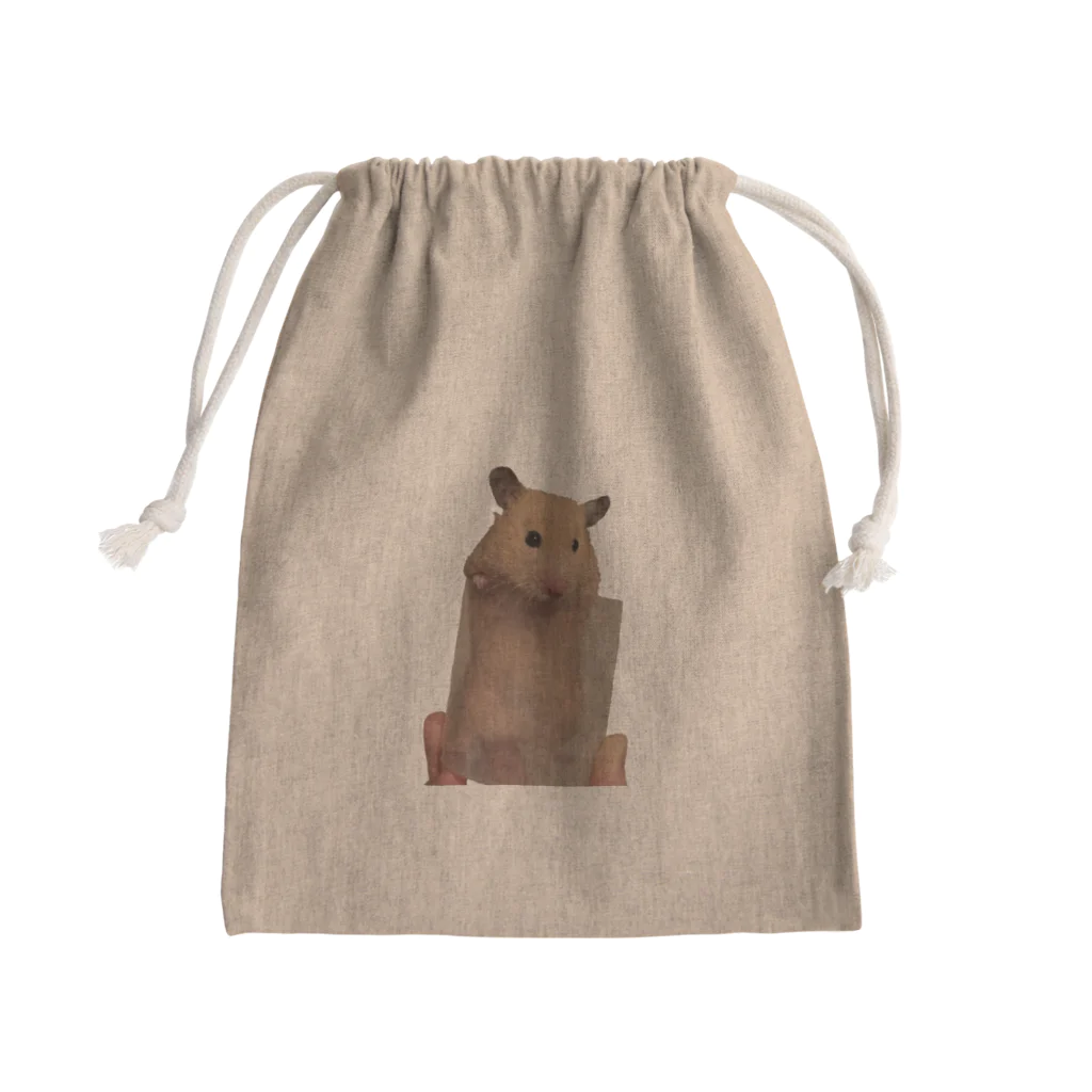 もちょのキンクマハムスターin100均綿棒入ってたやつ Mini Drawstring Bag