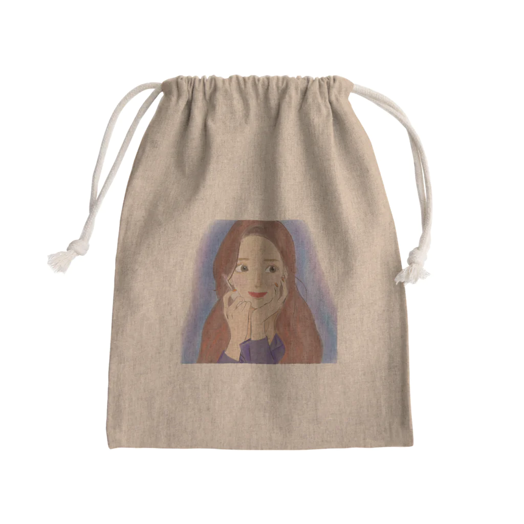 かすみんずストアのメイク女子💄  Mini Drawstring Bag