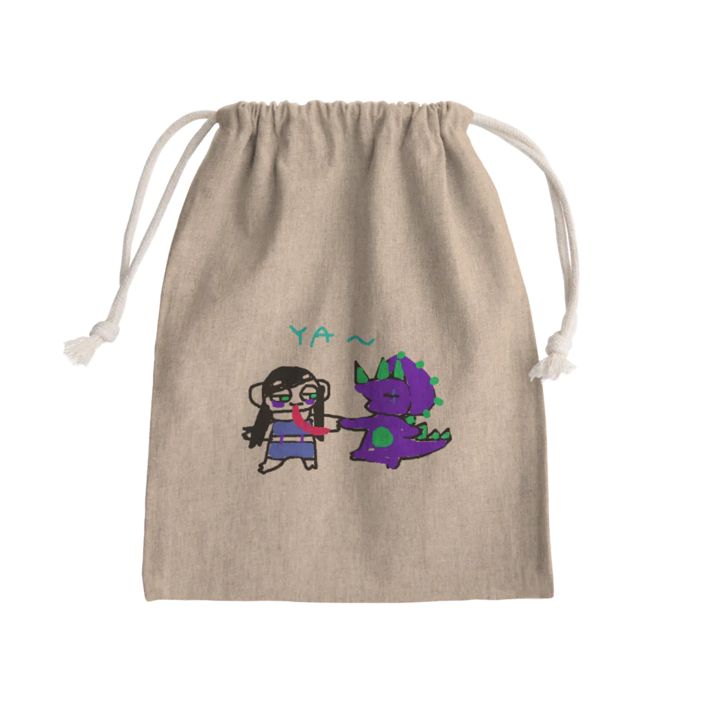 支配者様に投げ銭ショッッップのやる気でないYA〜 Mini Drawstring Bag