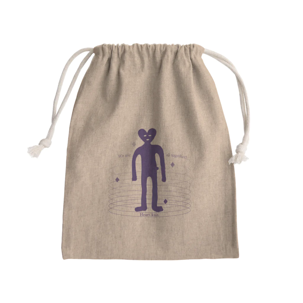 S2kun ハートくん SHOPのHeart-kun Mini Drawstring Bag