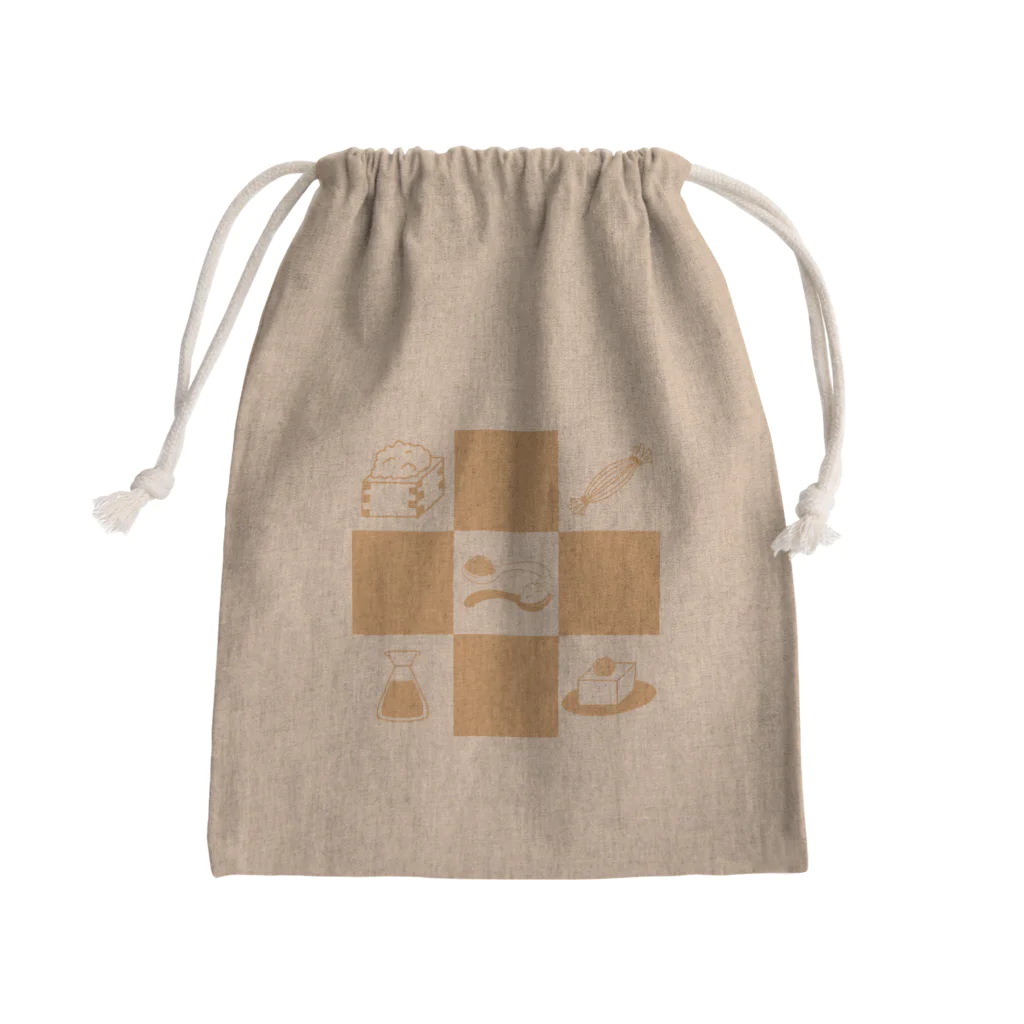 おからどんぐりの大豆巾着 Mini Drawstring Bag