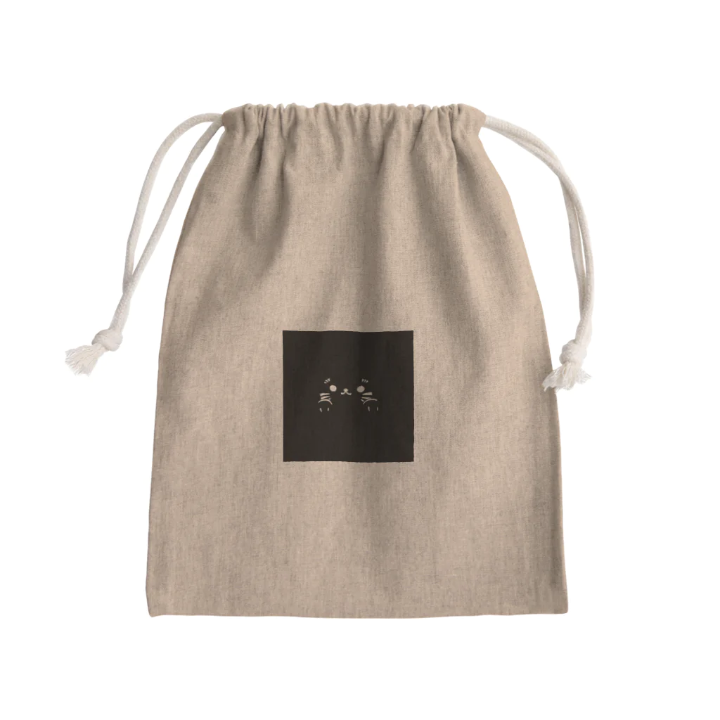 こころちゃんのお店の黒いこころちゃん Mini Drawstring Bag