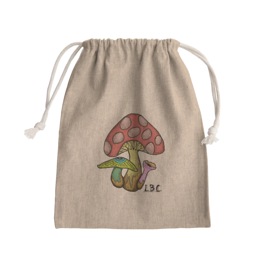  LUCKY BY CHANCE(らっきーばいちゃんす)のキノコ Mini Drawstring Bag