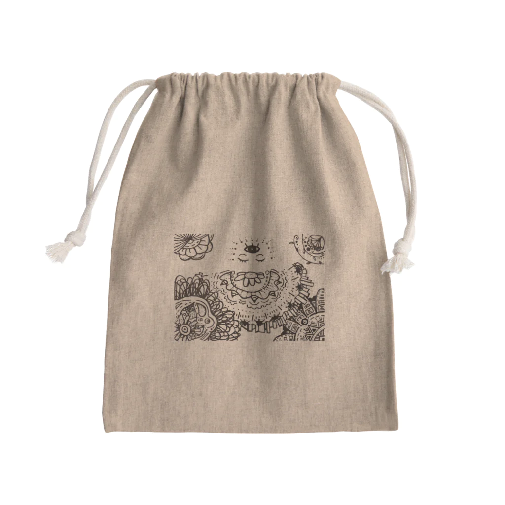 maru houseの祈りの女神 Mini Drawstring Bag