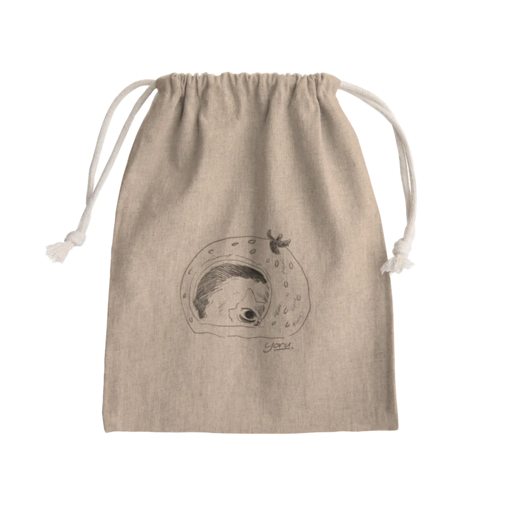 yoruの目が怖い猫（いちごハウス） Mini Drawstring Bag