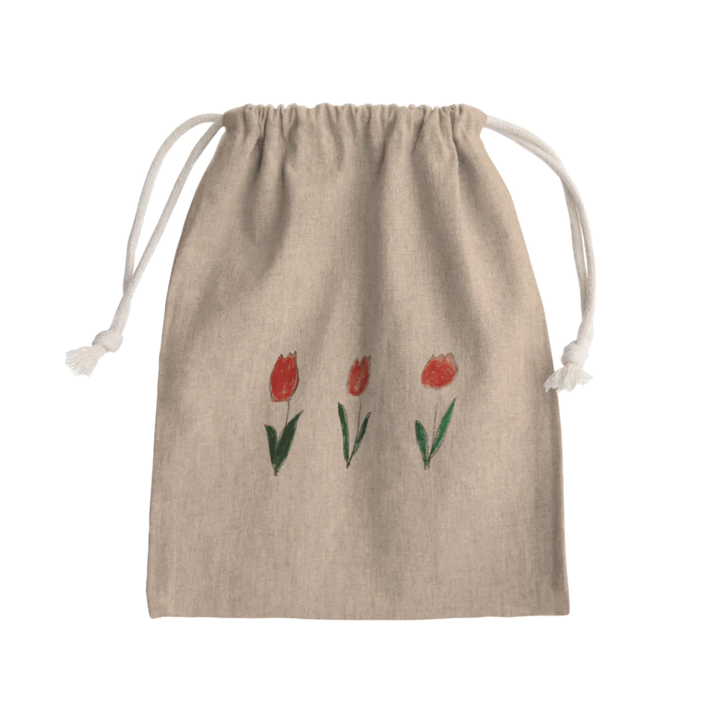 osayuの赤のチューリップ Mini Drawstring Bag