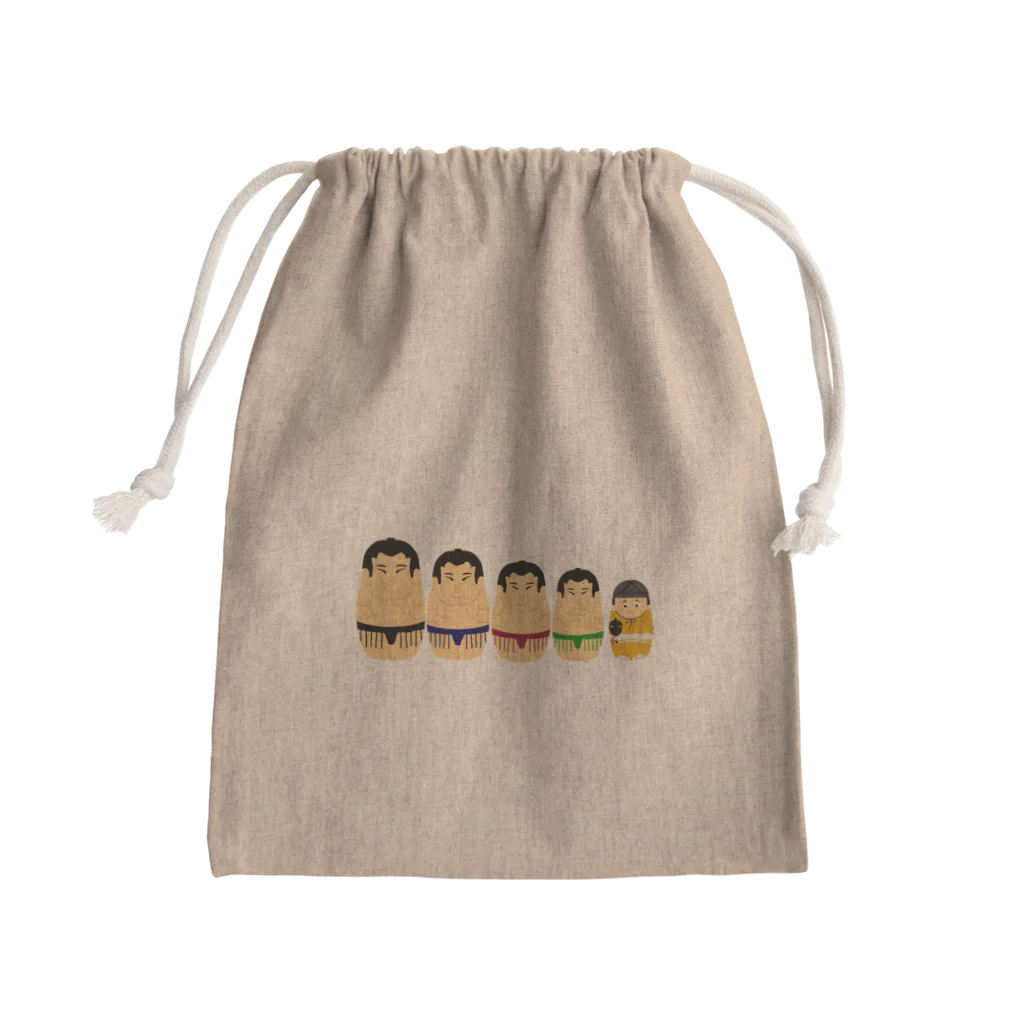 Mrs.Bean/ミセスビーンのマトリョーシカ/お相撲さん&行司 Mini Drawstring Bag