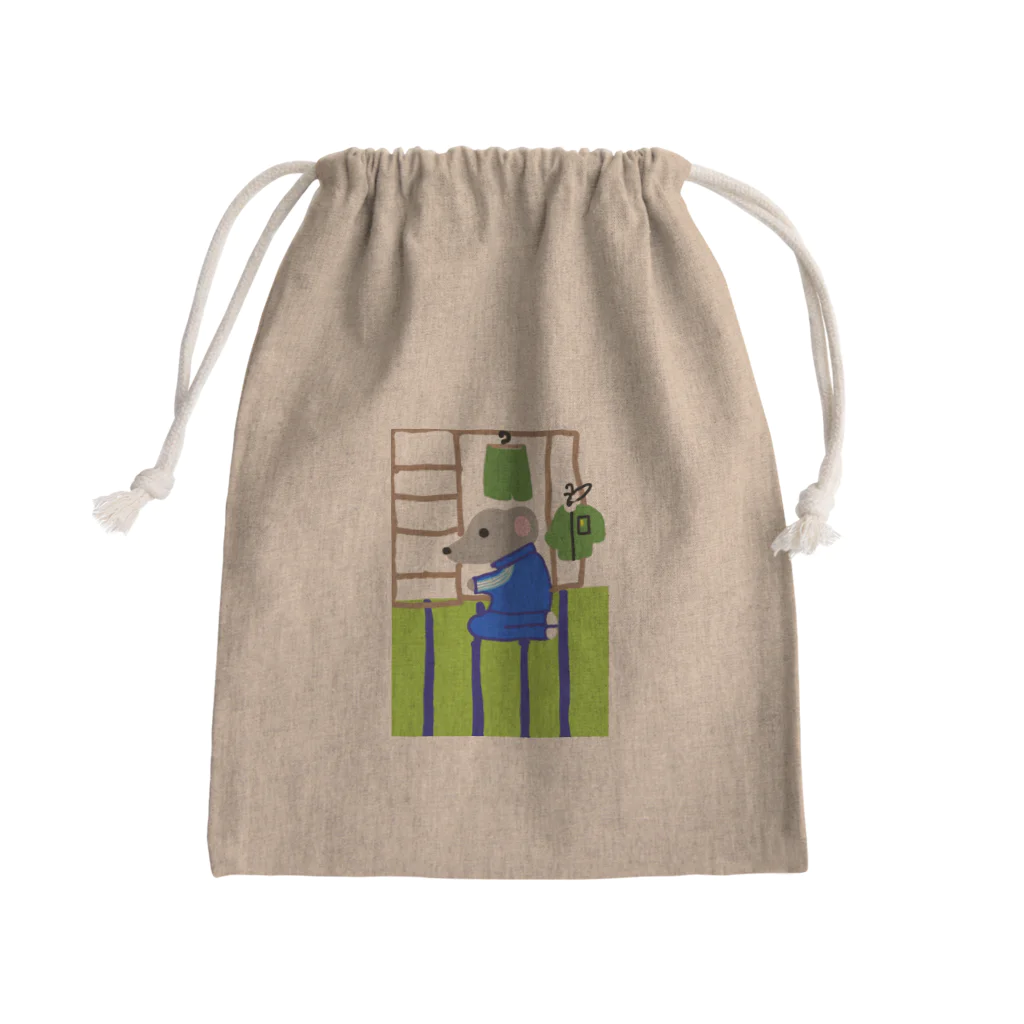 ao麻呂のしょっぷのセイザノネズミ Mini Drawstring Bag