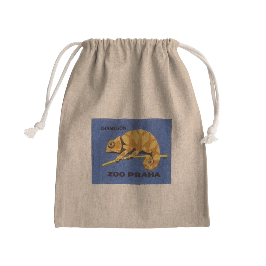 YS VINTAGE WORKSのチェコ・プラハ動物園　カメレオン Mini Drawstring Bag