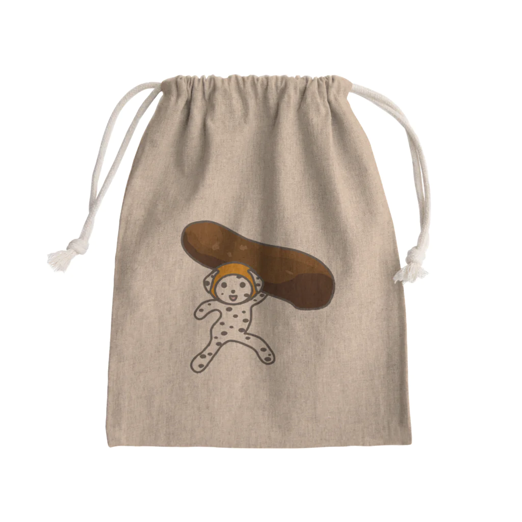 ヨープキャンが気になったのかりんとういぬ Mini Drawstring Bag