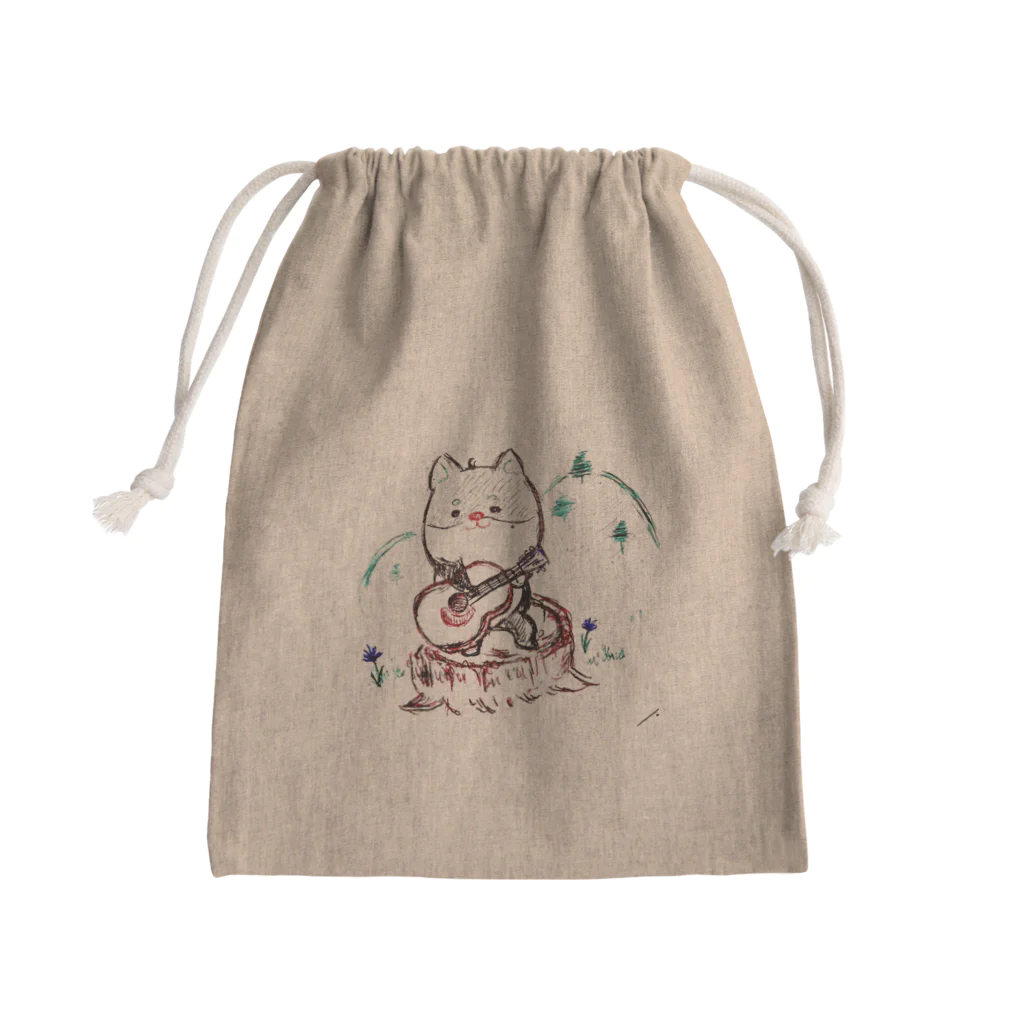 あおいとまり木のもりのえんそうかい Mini Drawstring Bag