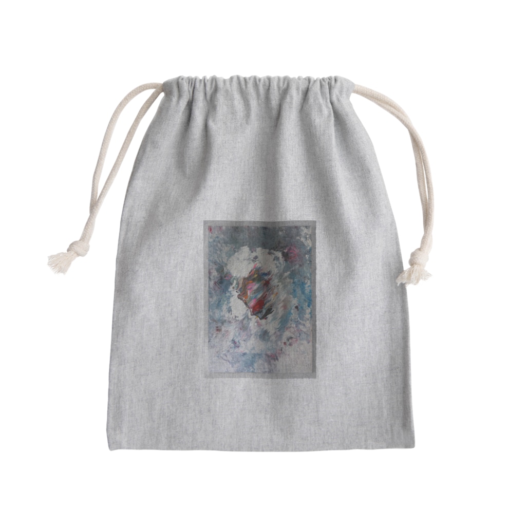 アオムラサキのSide Face 001 Mini Drawstring Bag