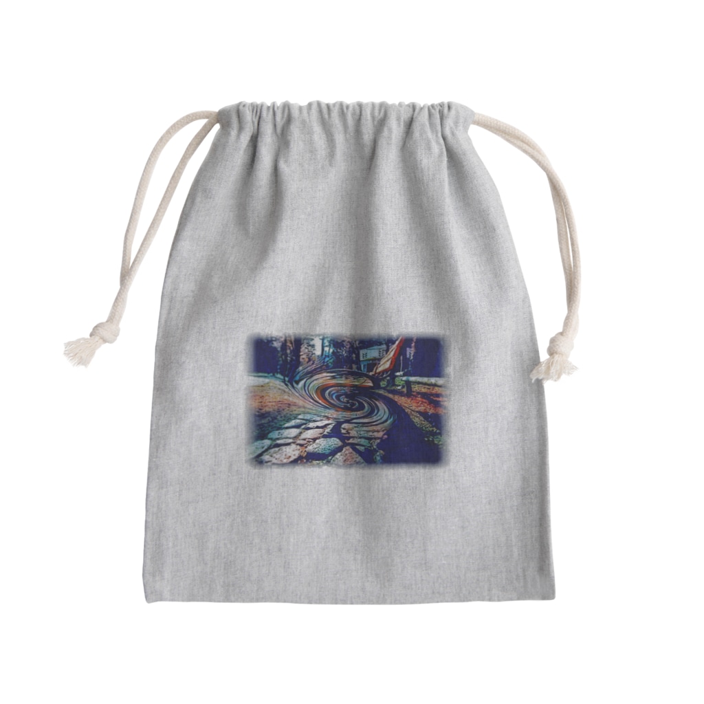 シンプルなグッズ やこ屋の目が回るベンチ Mini Drawstring Bag