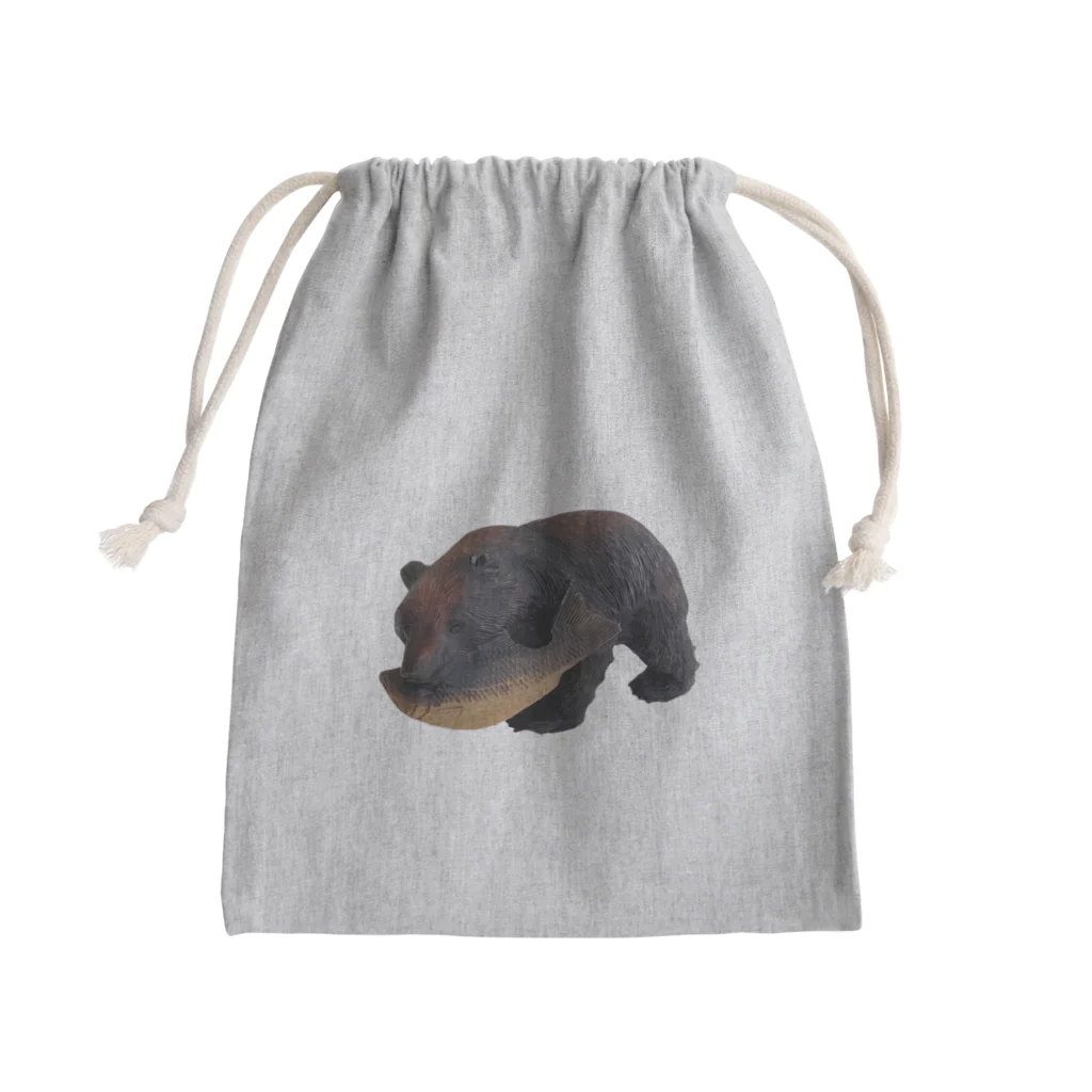 nicherϋの木彫り熊 Mini Drawstring Bag