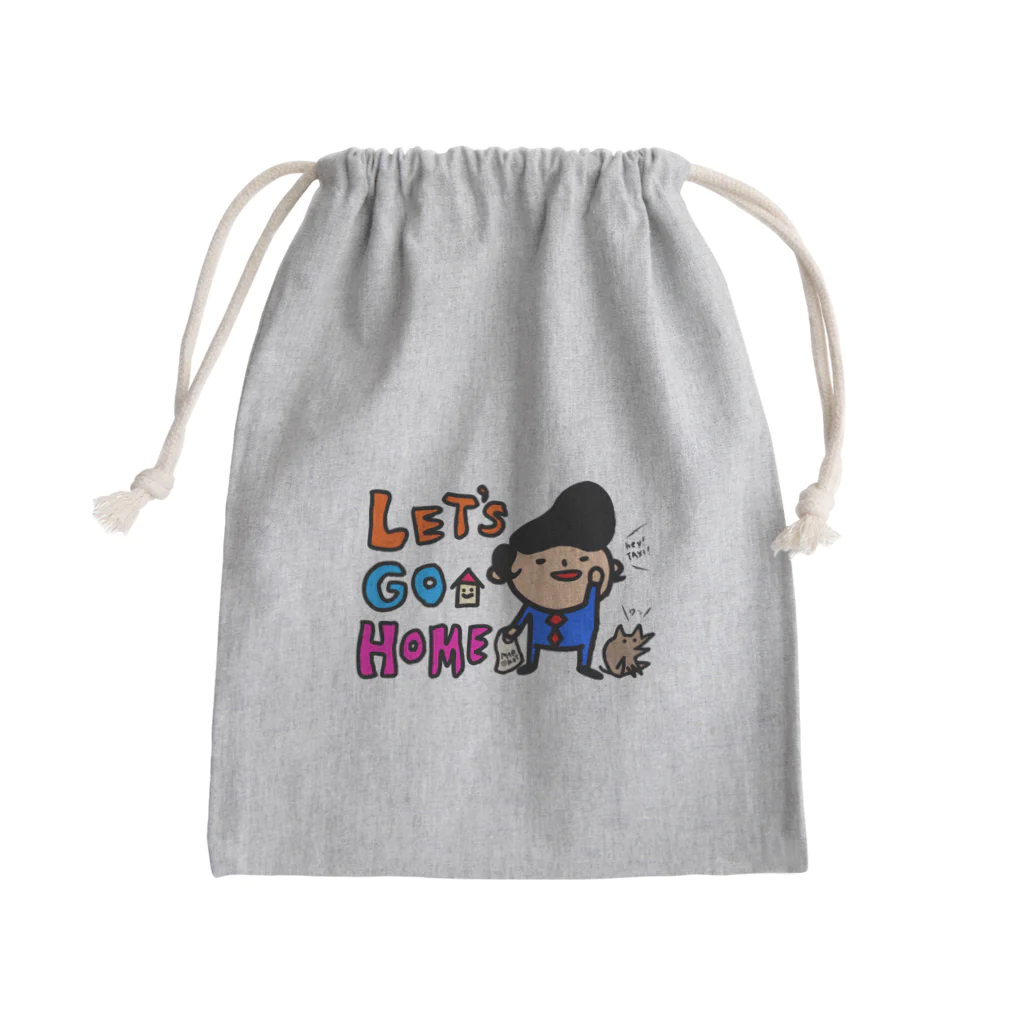 momino studio SHOPのおウチへ帰ろうかぁ〜 Mini Drawstring Bag