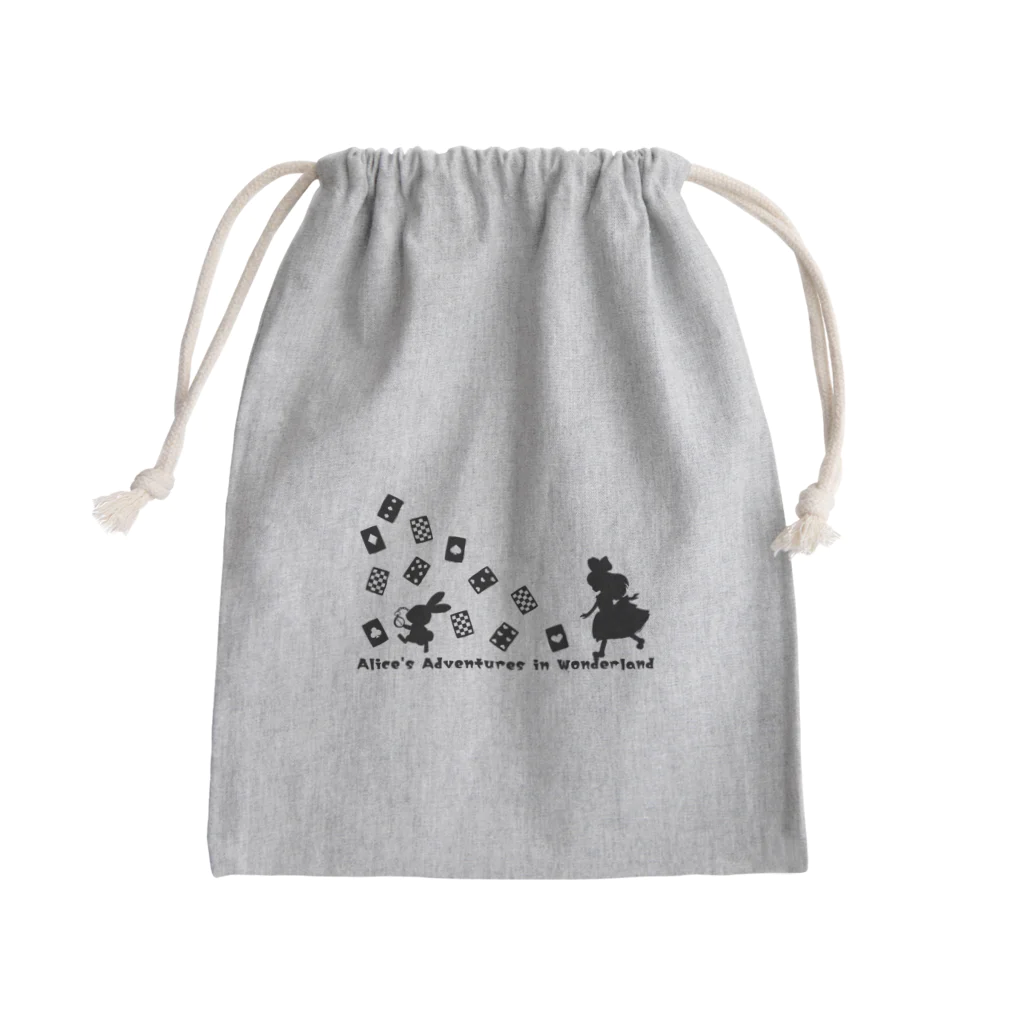 tammytammyの不思議の国のアリス【アリスと白ウサギ】シルエット Mini Drawstring Bag