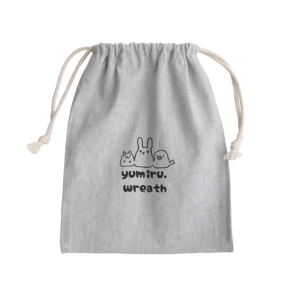 yumiru.wreathのyumiru.wreathロゴ Mini Drawstring Bag