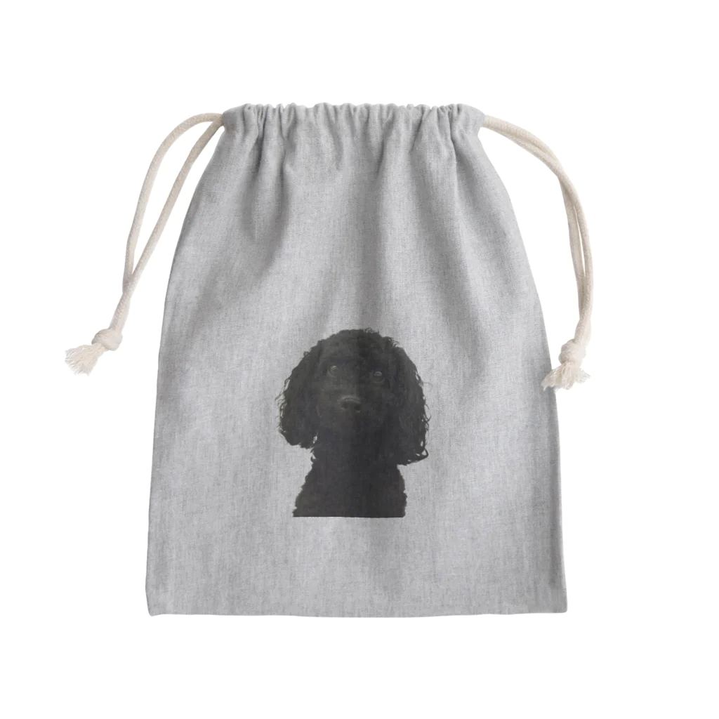 下田村の黒いトイプードル Mini Drawstring Bag