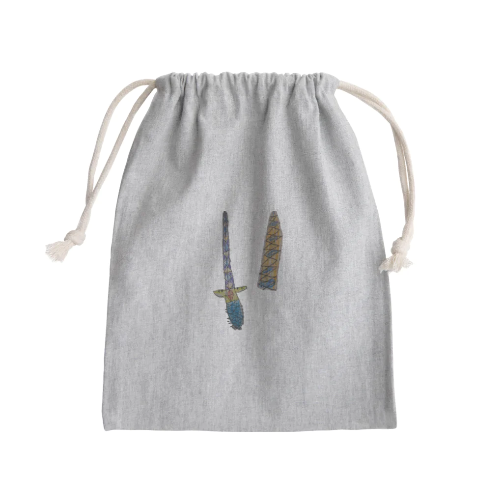 もちもちっこの小学生が考える強い剣と鞘 Mini Drawstring Bag