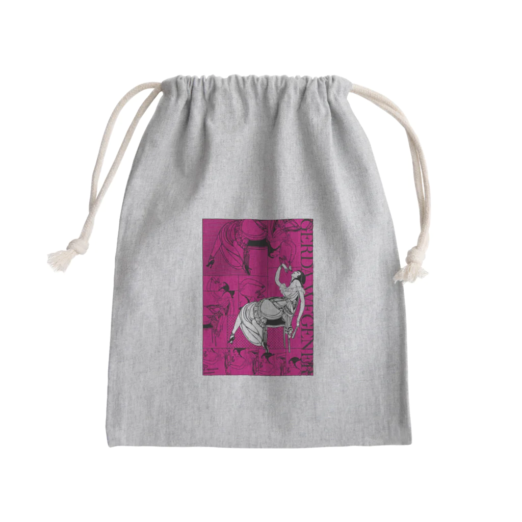 Cordelia　SUZURI分室のGERDA "Collage pink" Mini Drawstring Bag