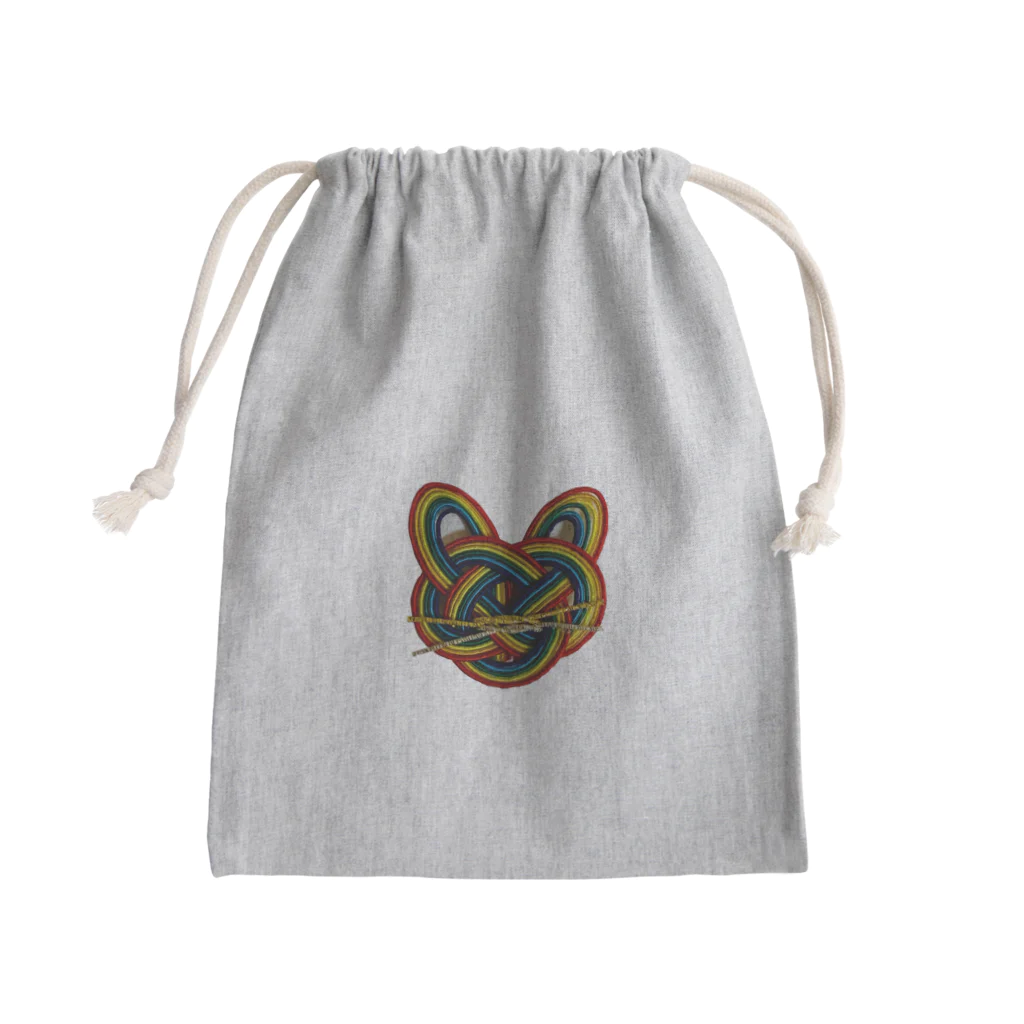 虹いろびより🌈の虹いろびより　水引　猫 Mini Drawstring Bag
