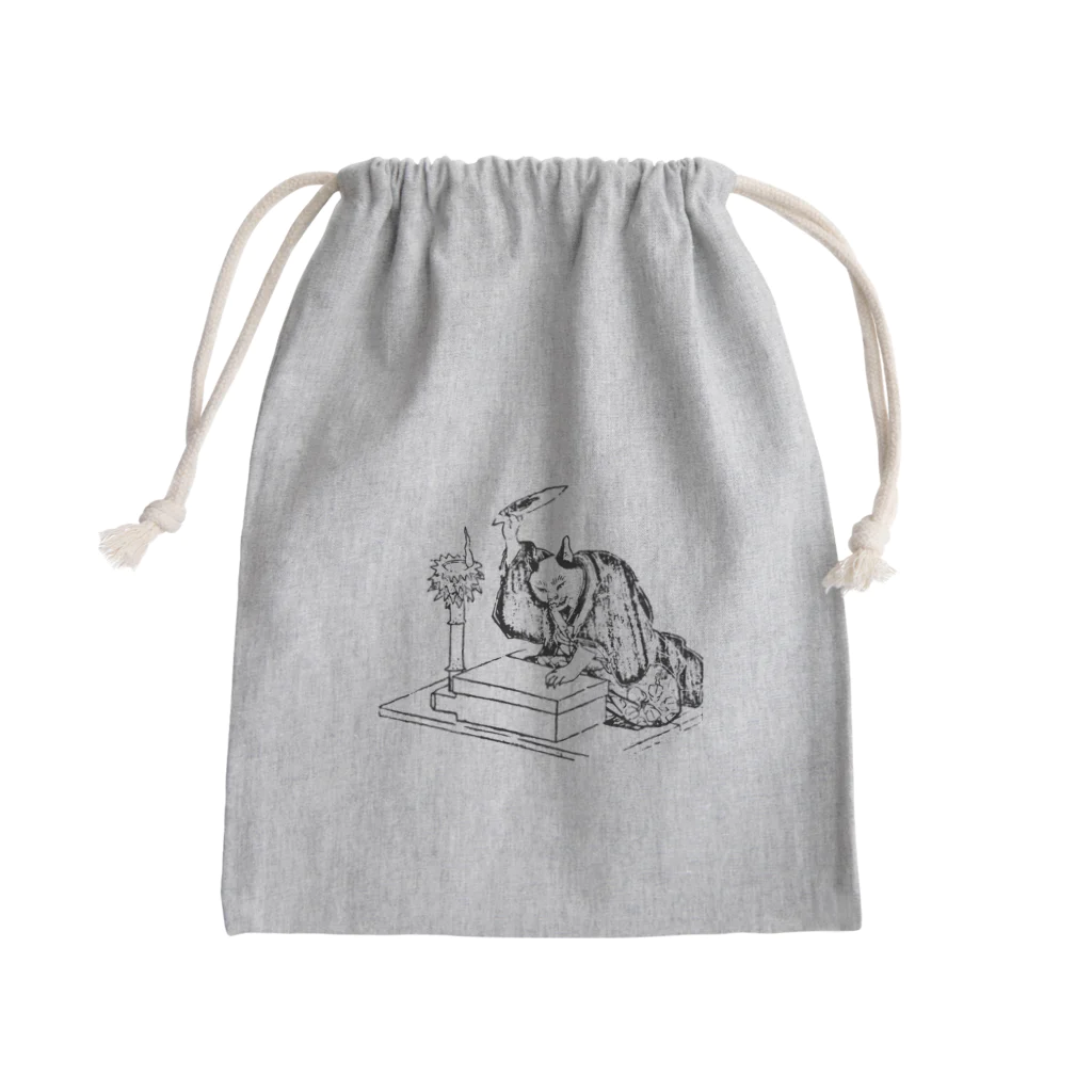 猫の浮世絵・草紙の講談する猫 Mini Drawstring Bag