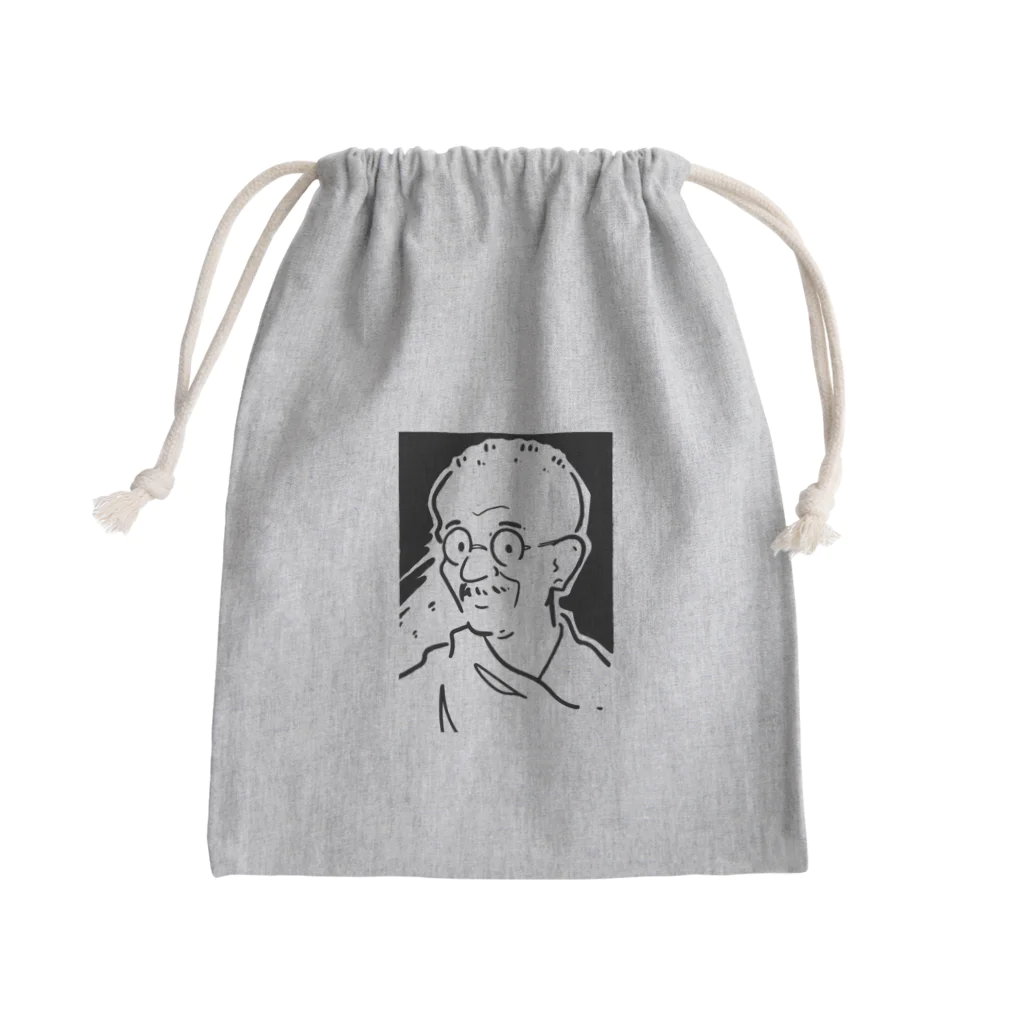 山形屋米店のマハトマ・ガンディー(Mahatma Gandhi) Mini Drawstring Bag