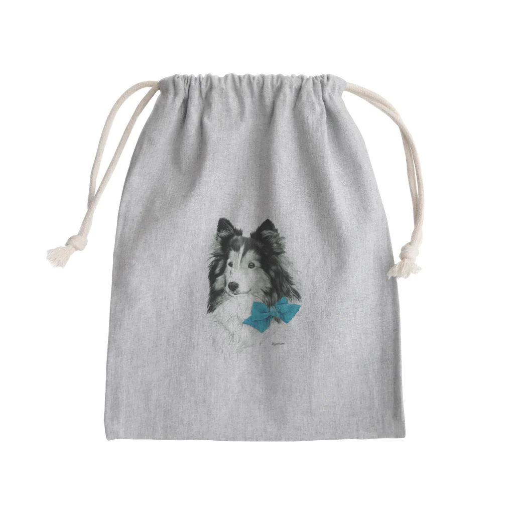 lilyamamのシェルティ Mini Drawstring Bag