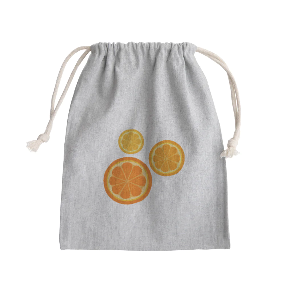 こめつぶ店の多分オレンジ Mini Drawstring Bag