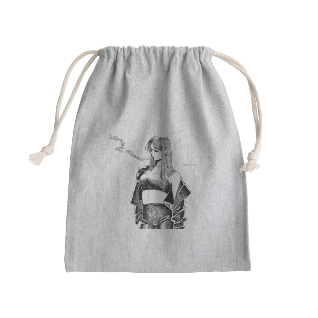 ぎゅうぎゅうのsmoker Mini Drawstring Bag