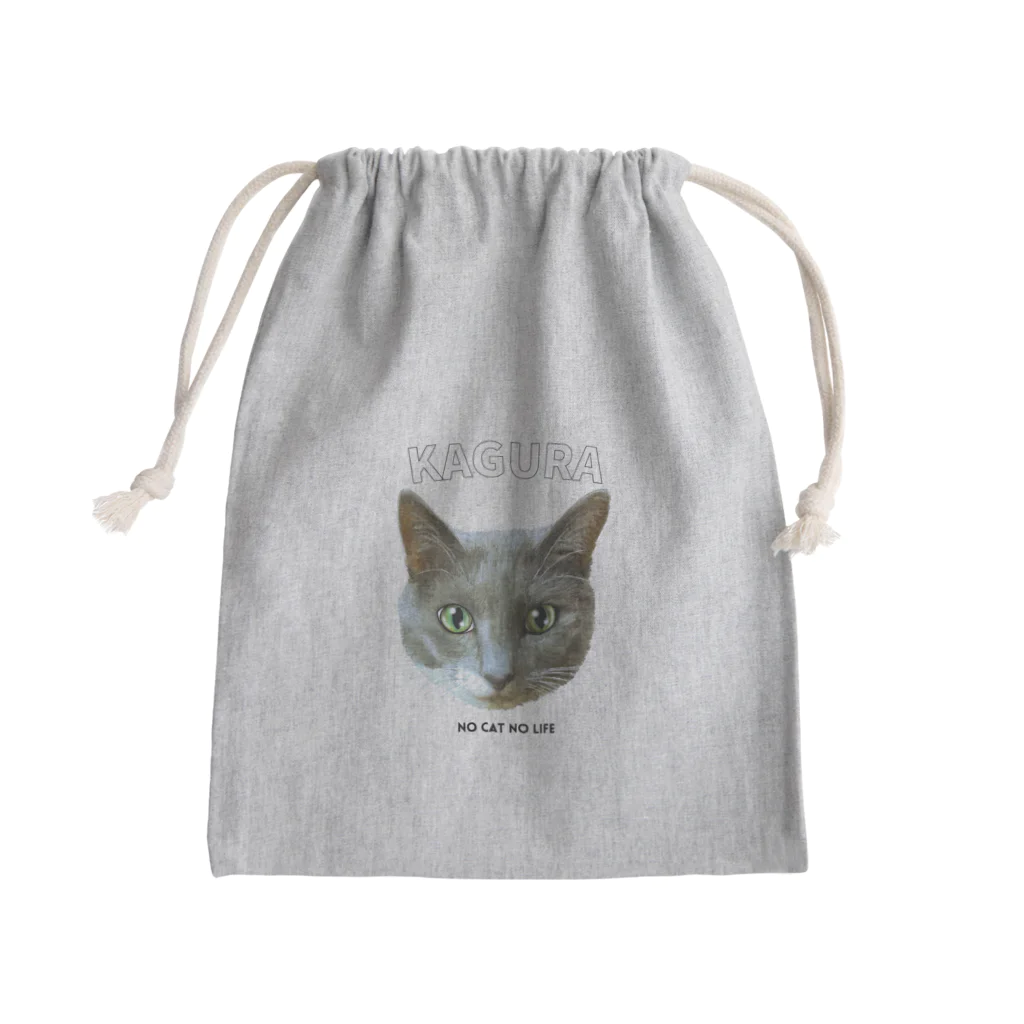 猫のイラスト屋さんのKAGURA  Mini Drawstring Bag