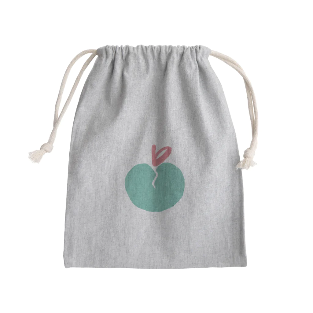 おえかきべやのひび割れた林檎 Mini Drawstring Bag