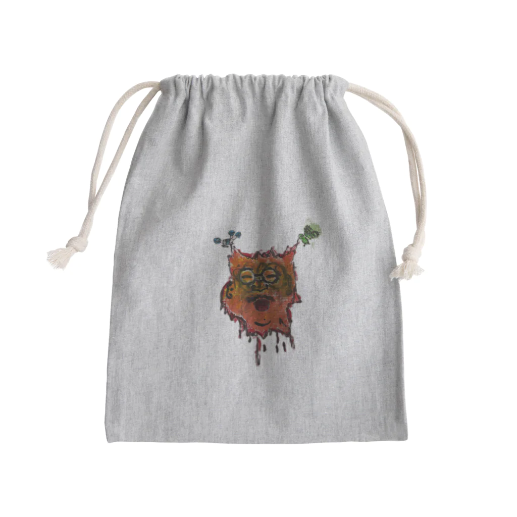 埼玉県はいちご味のふじーの顔の皮膚広め　ドローン&カワセミver Mini Drawstring Bag