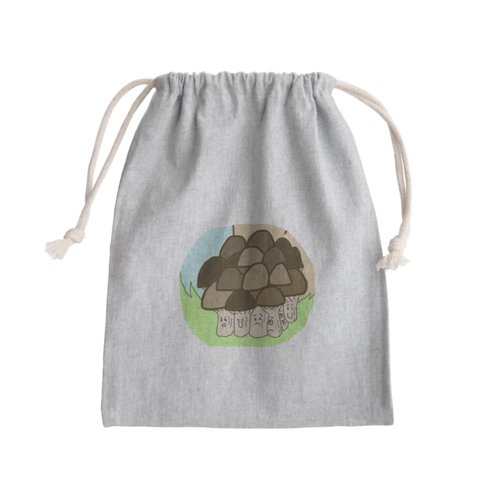 ほっこりのきのこの弟たち Mini Drawstring Bag