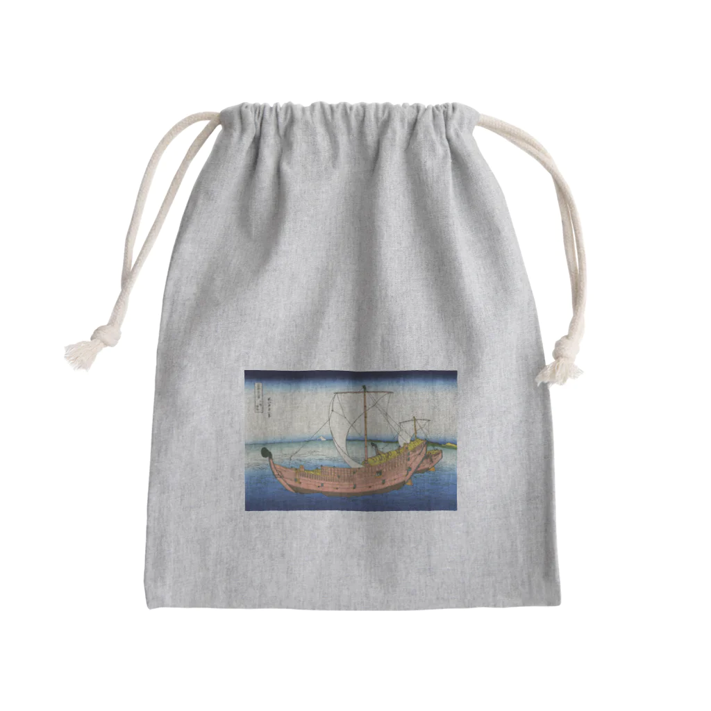 寿めでたや(ukiyoe)の葛飾北斎_冨嶽三十六景　上総ノ海路 Mini Drawstring Bag