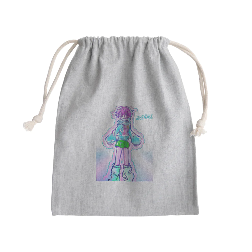 Q_rock_のう Mini Drawstring Bag