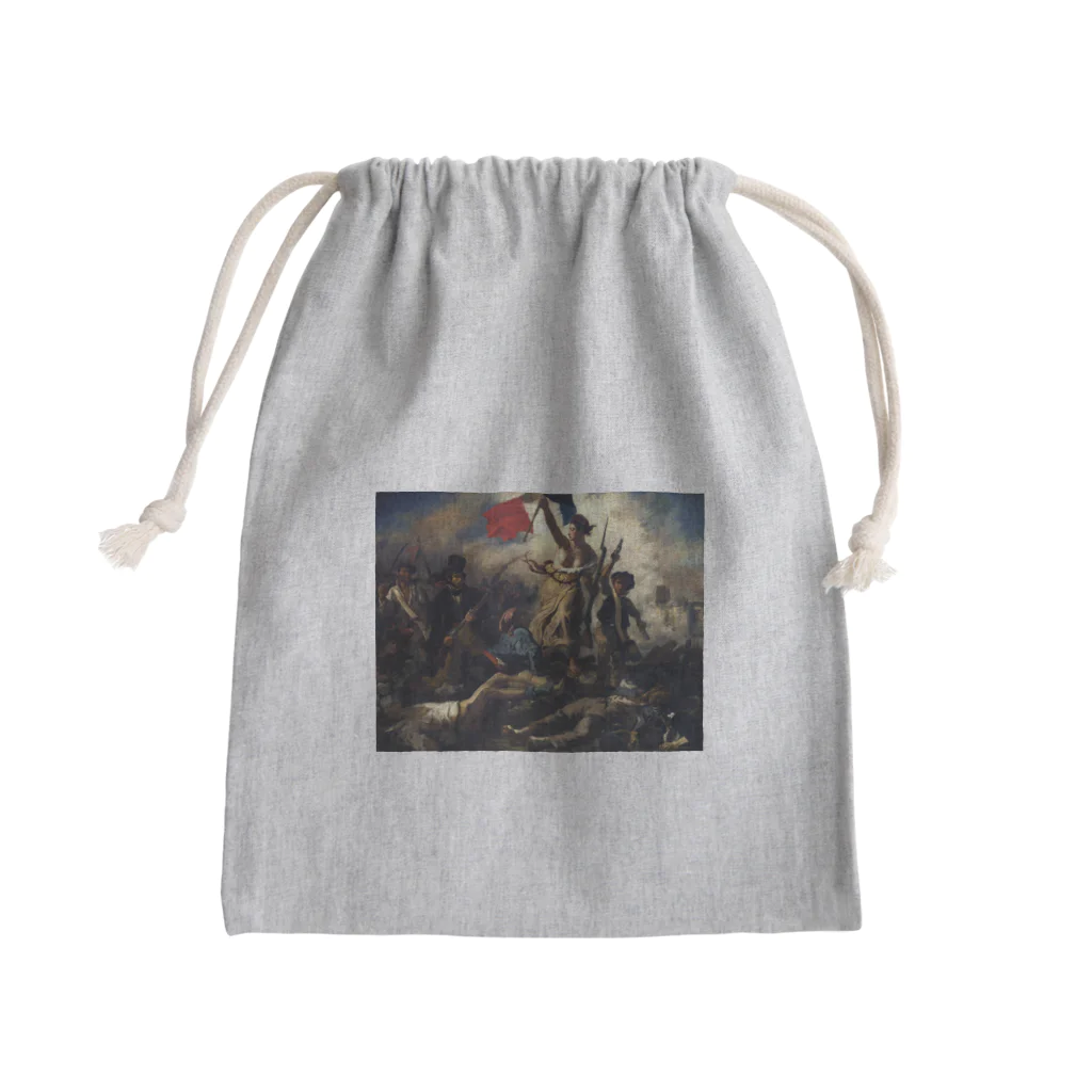 歴史グッツショップのドラクロワ「民衆を導く自由の女神」 Mini Drawstring Bag