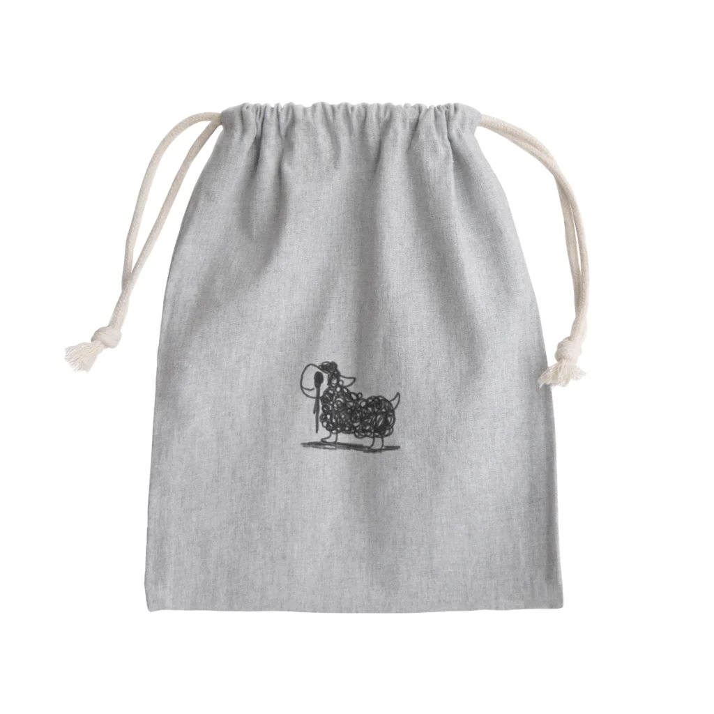 kakeruの黒い涙を流す羊 Mini Drawstring Bag