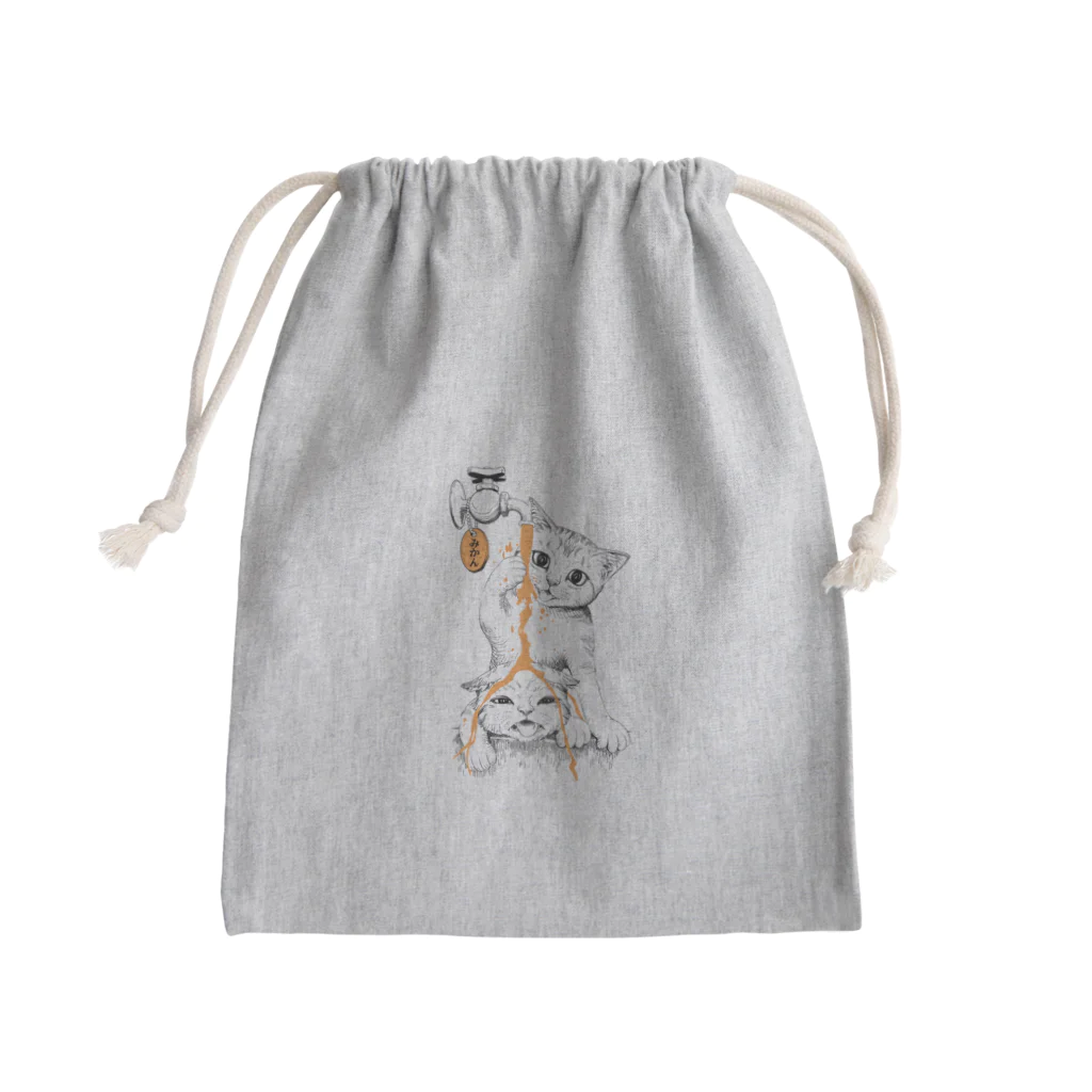 nya-mew（ニャーミュー）のヘイ！ミカジューいっちょう！ Mini Drawstring Bag