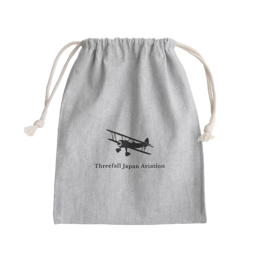 Threefall Japan Aviationの【Threefall Japan Aviation 】公式ロゴグッズ Mini Drawstring Bag
