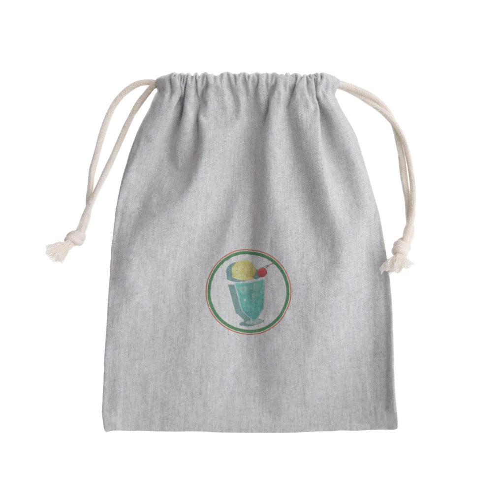 あいまるのレトロくり～むそ～だ Mini Drawstring Bag