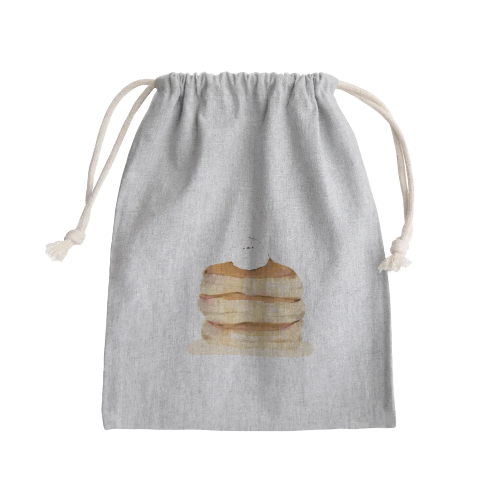 【シマエナガグッズ】ちくわファクトリーのパンケーキシマエナガ Mini Drawstring Bag