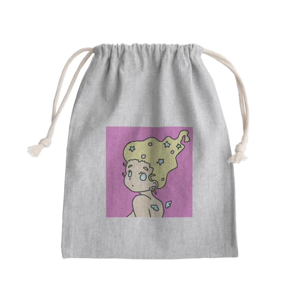 なでしこ@デザインのビビッドな天使ちゃん Mini Drawstring Bag