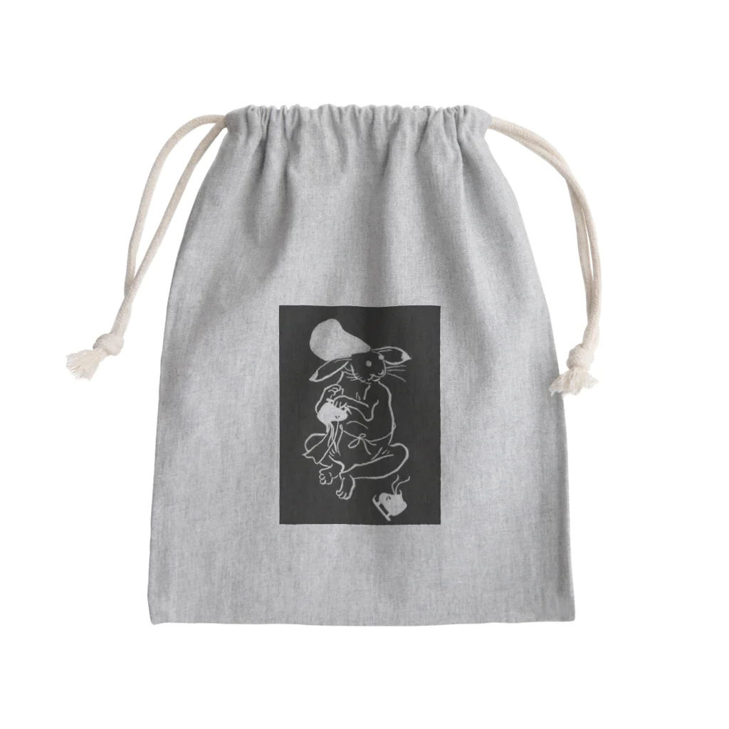 HorSen-koの鳥獣戯画スケートのブレード拭き Mini Drawstring Bag