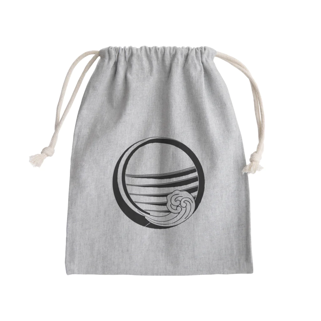 Kadoiiの丸に矢木沢 Mini Drawstring Bag